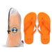 Maldives Unisex Flip Flops - Navy Only-L-Orange-O