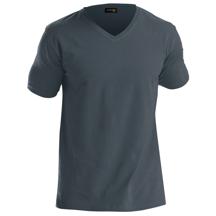 Mens 170g Slim Fit V-Neck T-Shirt Grey / XS / Regular - T-Shirts