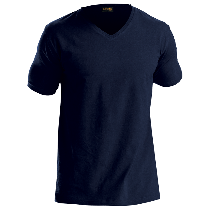 Mens 170g Slim Fit V-Neck T-Shirt Navy / XS / Regular - T-Shirts