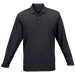 Mens 175g Pique Knit Long Sleeve Golfer Charcoal Heather / SML / Regular - Golf Shirts