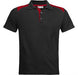 Mens Apex Golf Shirt-2XL-Black With Red-BLR