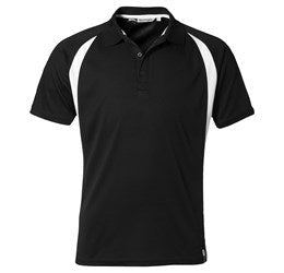 Mens Apex Golf Shirt - White Only-L-Black-BL