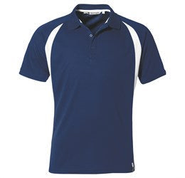 Mens Apex Golf Shirt - White Only-2XL-Navy-N