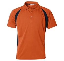 Mens Apex Golf Shirt - White Only-2XL-Orange-O