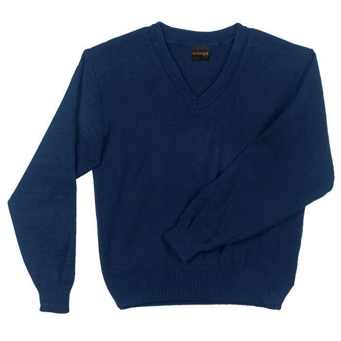 Mens Basic Jersey Long Sleeve Navy / 3XL / Regular - Knitwear