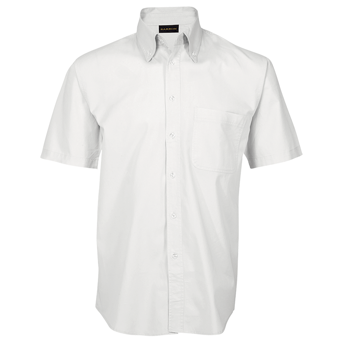 Mens Brushed Cotton Twill Lounge Short Sleeve White / 3XL / Regular - Shirts-Corporate