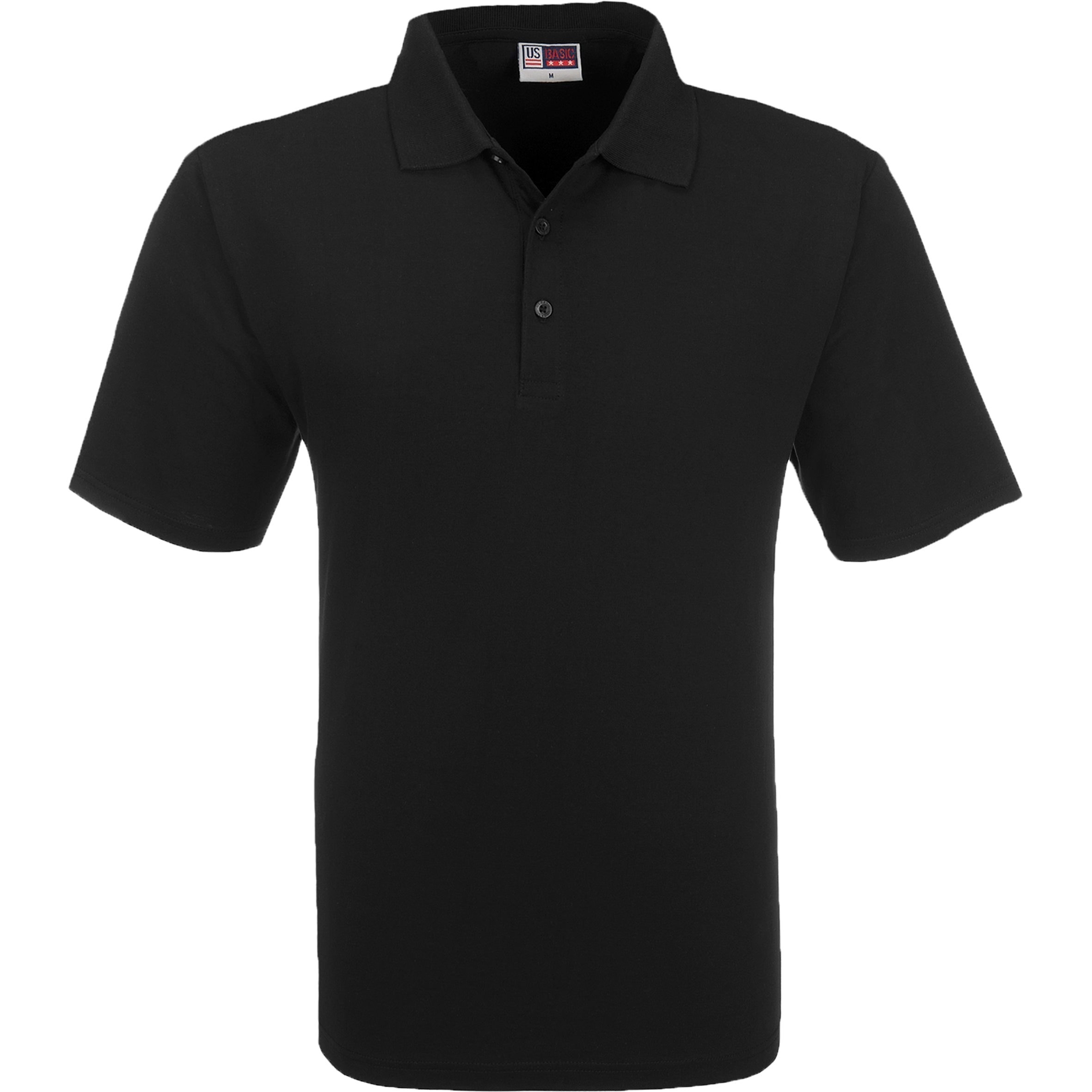 Mens Cardinal Golf Shirt-L-Black-BL