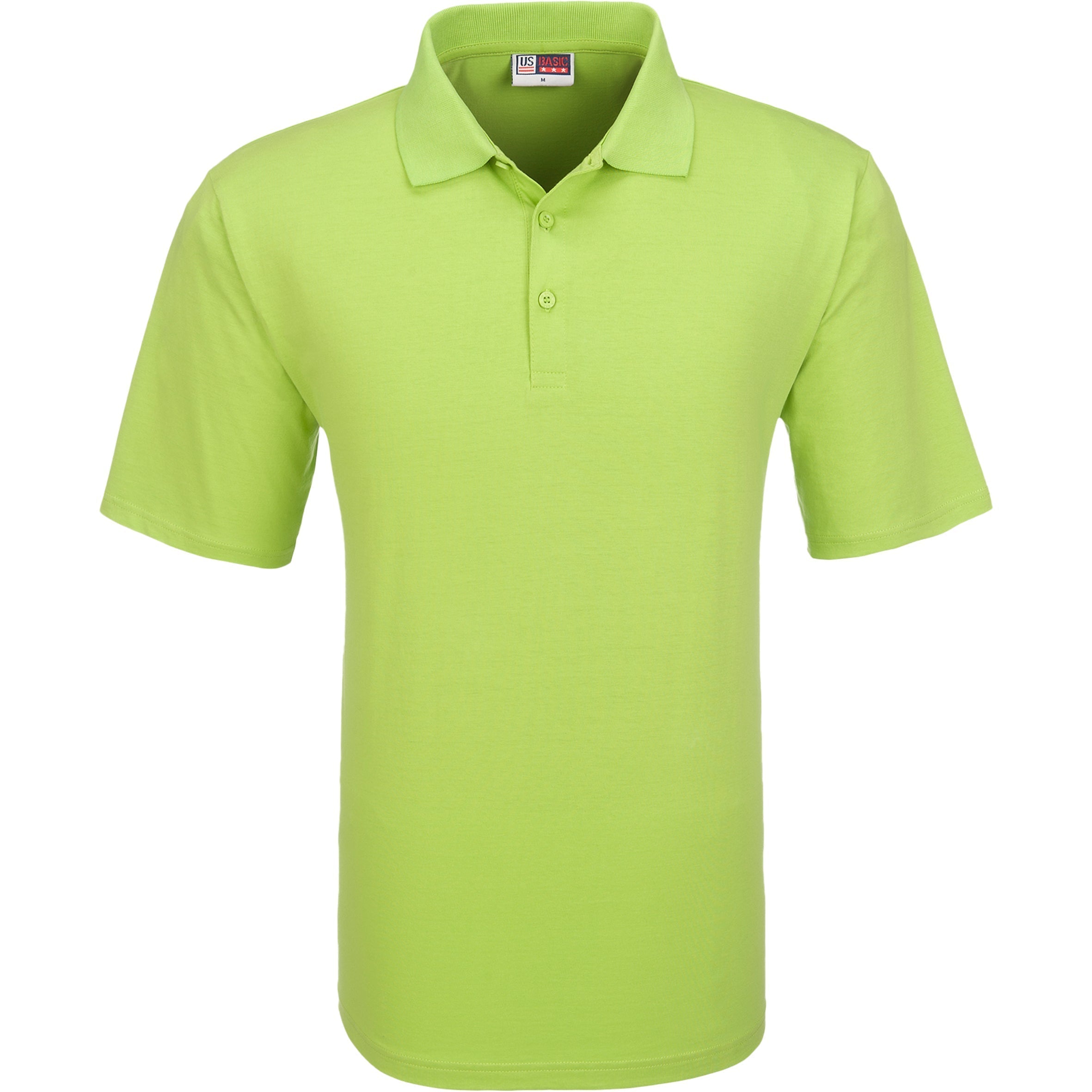 Mens Cardinal Golf Shirt-L-Lime-L