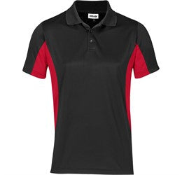 Mens Championship Golf Shirt-2XL-Black With Red-BLR