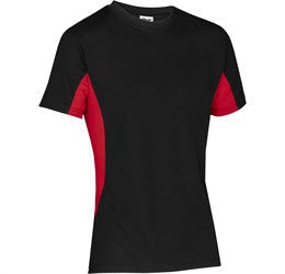 Mens Championship T-Shirt - White Only-2XL-Black With Red-BLR