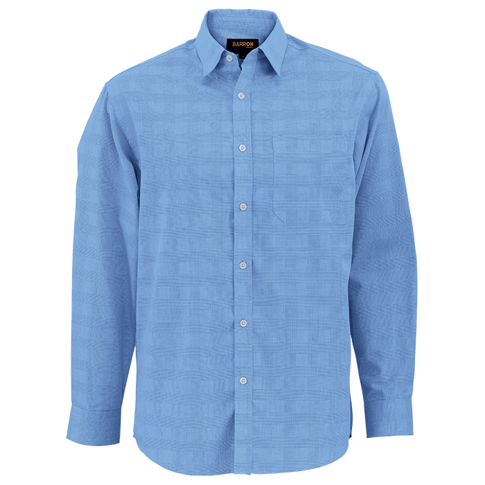 Mens Clifton Check Lounge Long Sleeve Sky Blue / SML / Last Buy - Shirts-Corporate