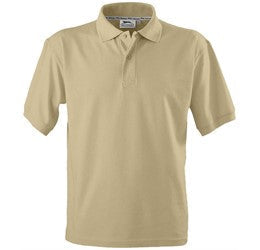 Mens Crest Golf Shirt-2XL-Khaki-KH