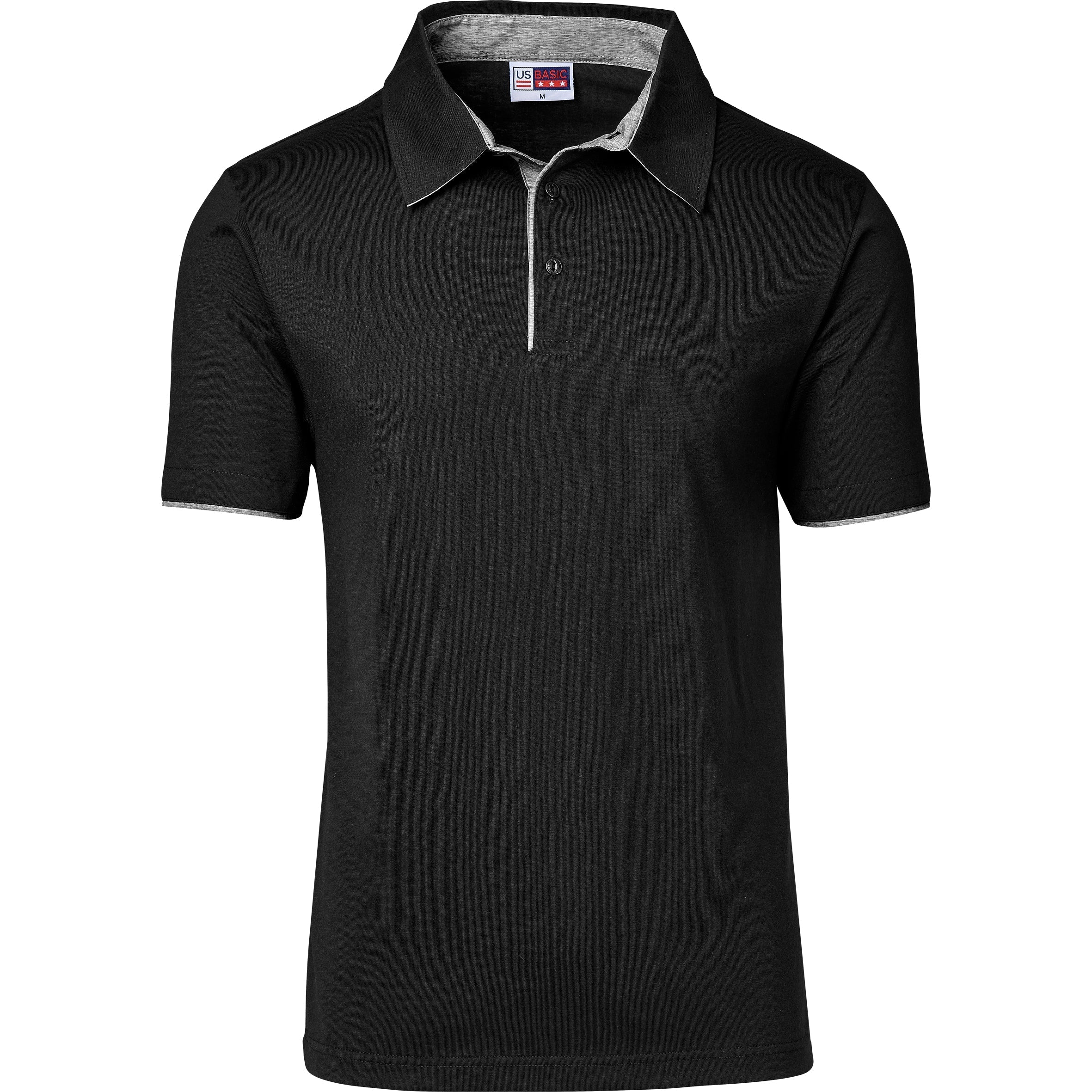 Mens Delta Golf Shirt-2XL-Black-BL