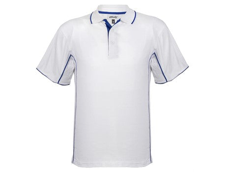 Mens Denver Golf Shirt - White Blue Only-