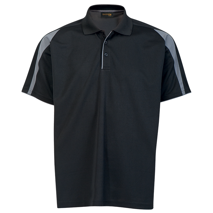 Mens Edge Golfer Black/Grey / SML / Regular - Golf Shirts