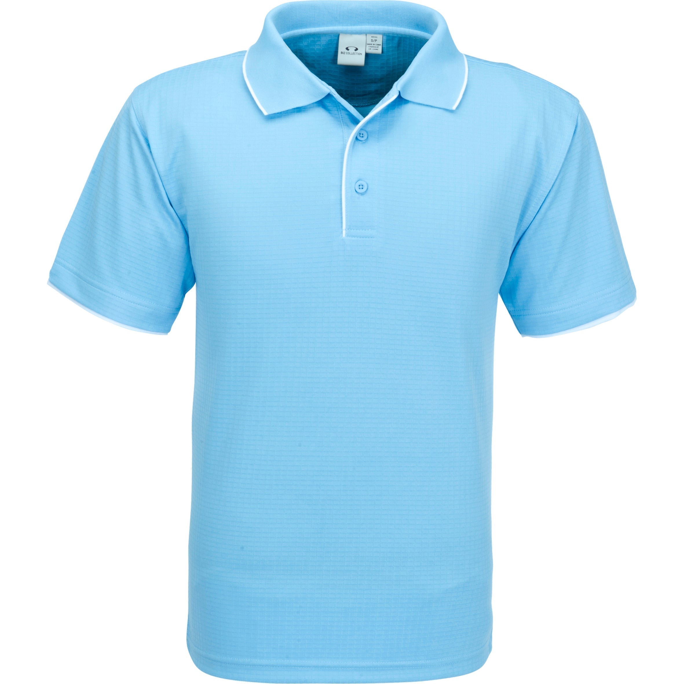 Mens Elite Golf Shirt-L-Light Blue-LB