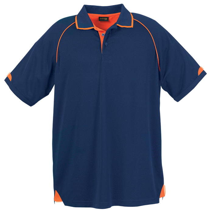 Mens Felton Golfer Navy/Safety Orange / SML / Regular - Golf Shirts
