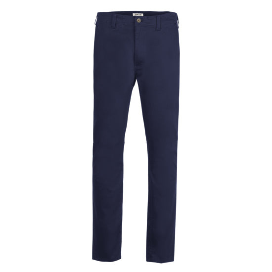 Mens Flat Front Stretch Work Chinos Navy / 52 - High Grade Bottoms