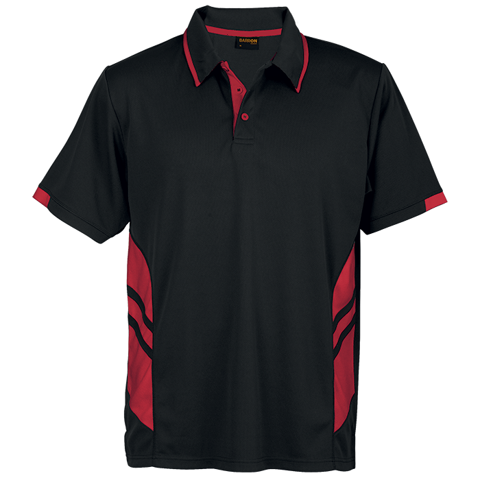 Mens Focus Golfer Black/Red / SML / Regular - Golf Shirts