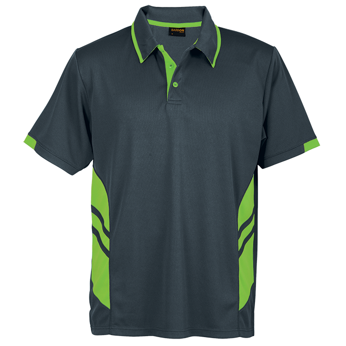 Mens Focus Golfer Charcoal/Lime / SML / Regular - Golf Shirts