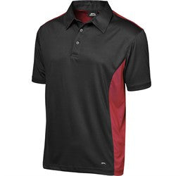 Mens Glendower Golf Shirt-2XL-Black With Red-BLR