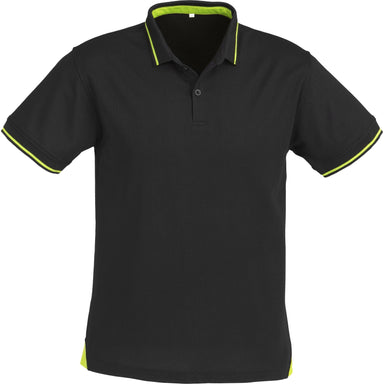 Mens Jet Golf Shirt - Black Lime Only-2XL-Black With Lime-BLL