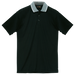 Mens Jacquard Collar Golf Shirt Black / LAR / Regular - Shirts