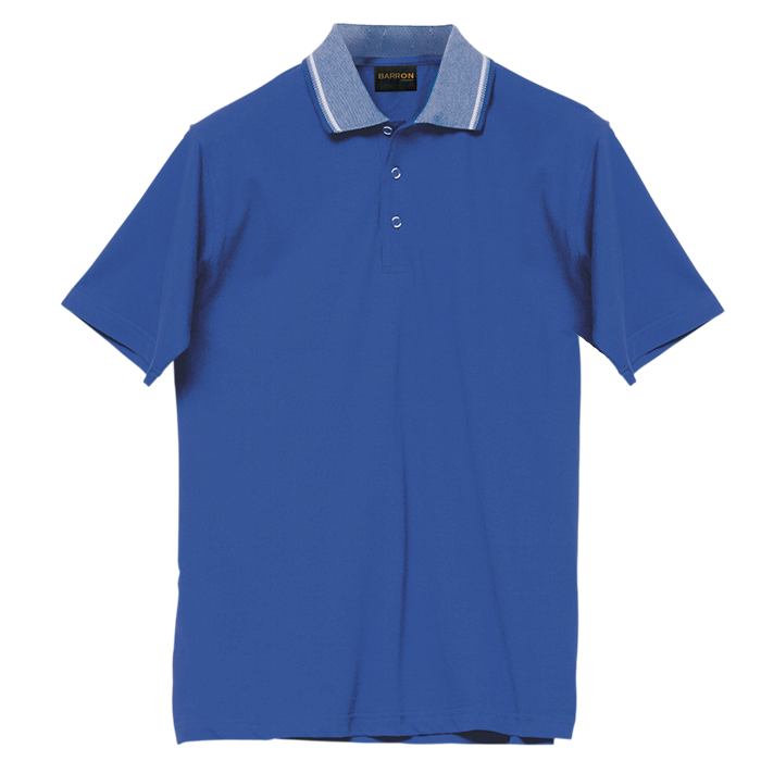 Mens Jacquard Collar Golfer  Royal / LAR / Regular -