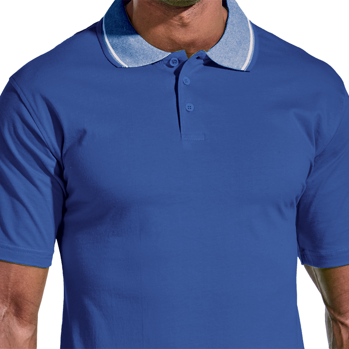 Mens Jacquard Collar Golf Shirt - Shirts