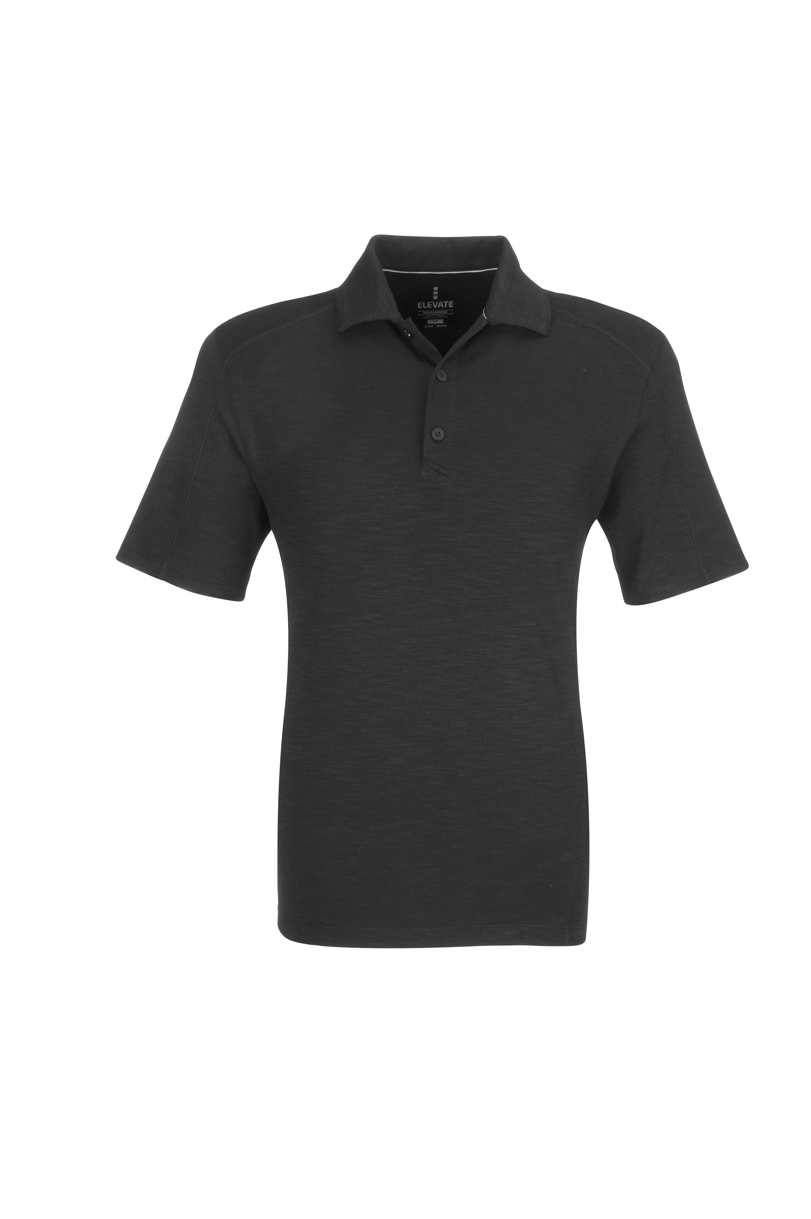 Mens Jepson Golf Shirt - Grey Only-L-Black-BL