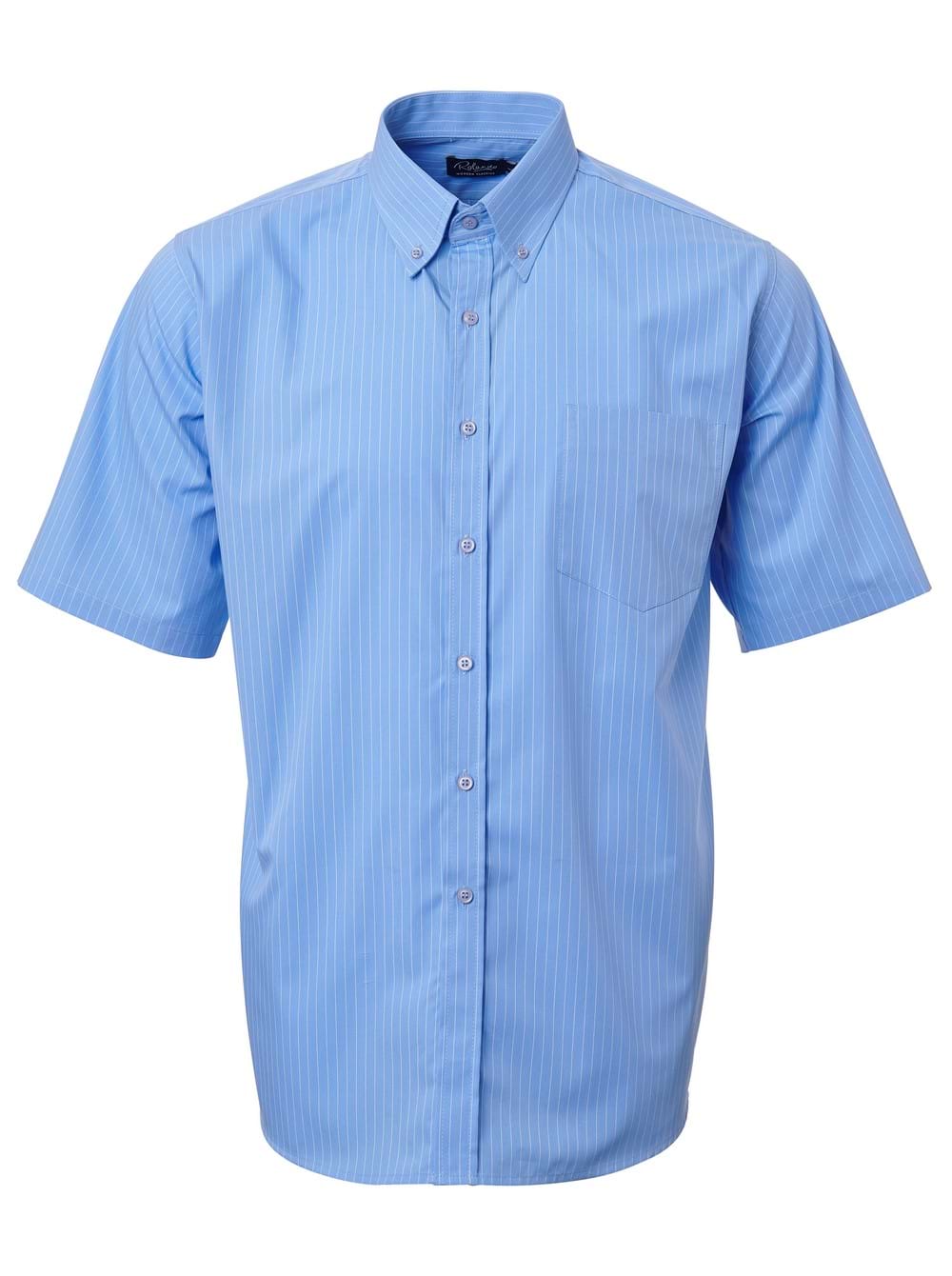 Mens K202 Stripe S/S Shirt - Powder blue | Creative Brands Africa