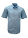 Mens K218 S/S Shirt - Cyan/White Blue / 5XL