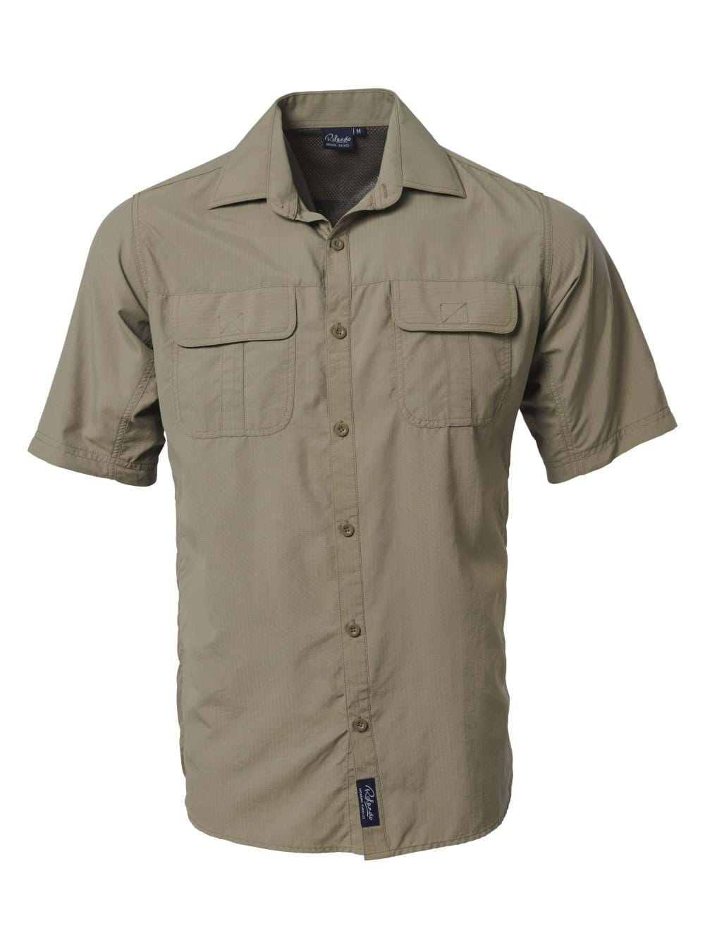 Mens K224 S/S Safari Shirt - Khaki