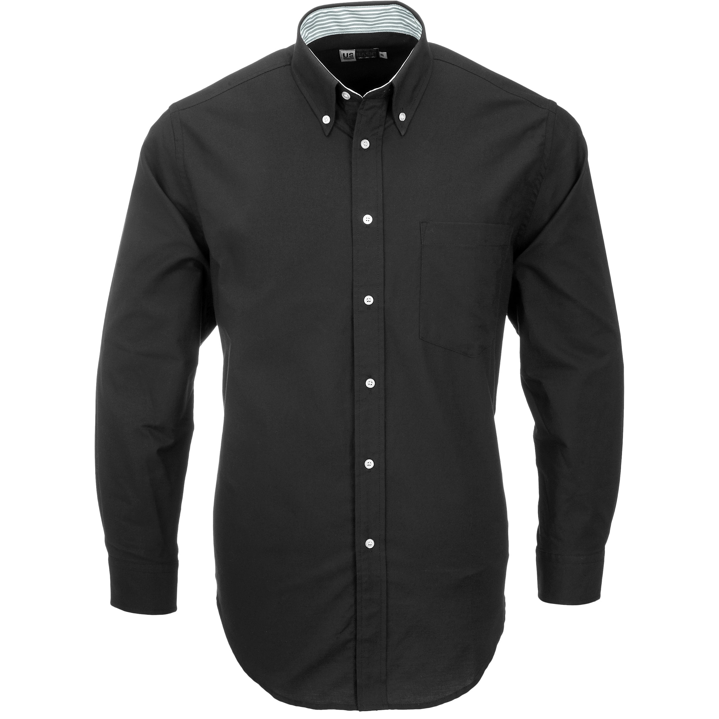 Mens Long Sleeve Aspen Shirt-L-Black-BL