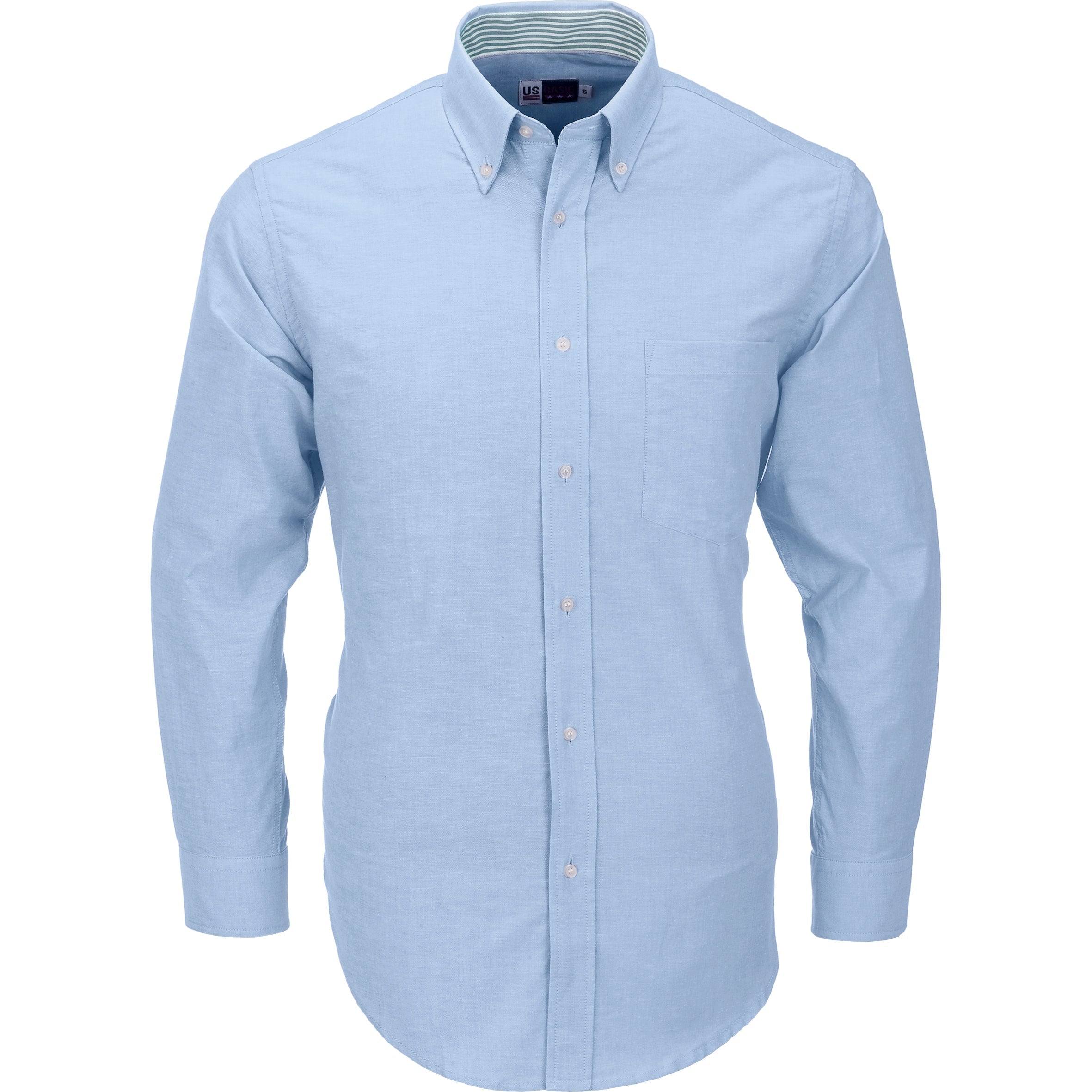 Mens Long Sleeve Aspen Shirt-L-Blue-BU