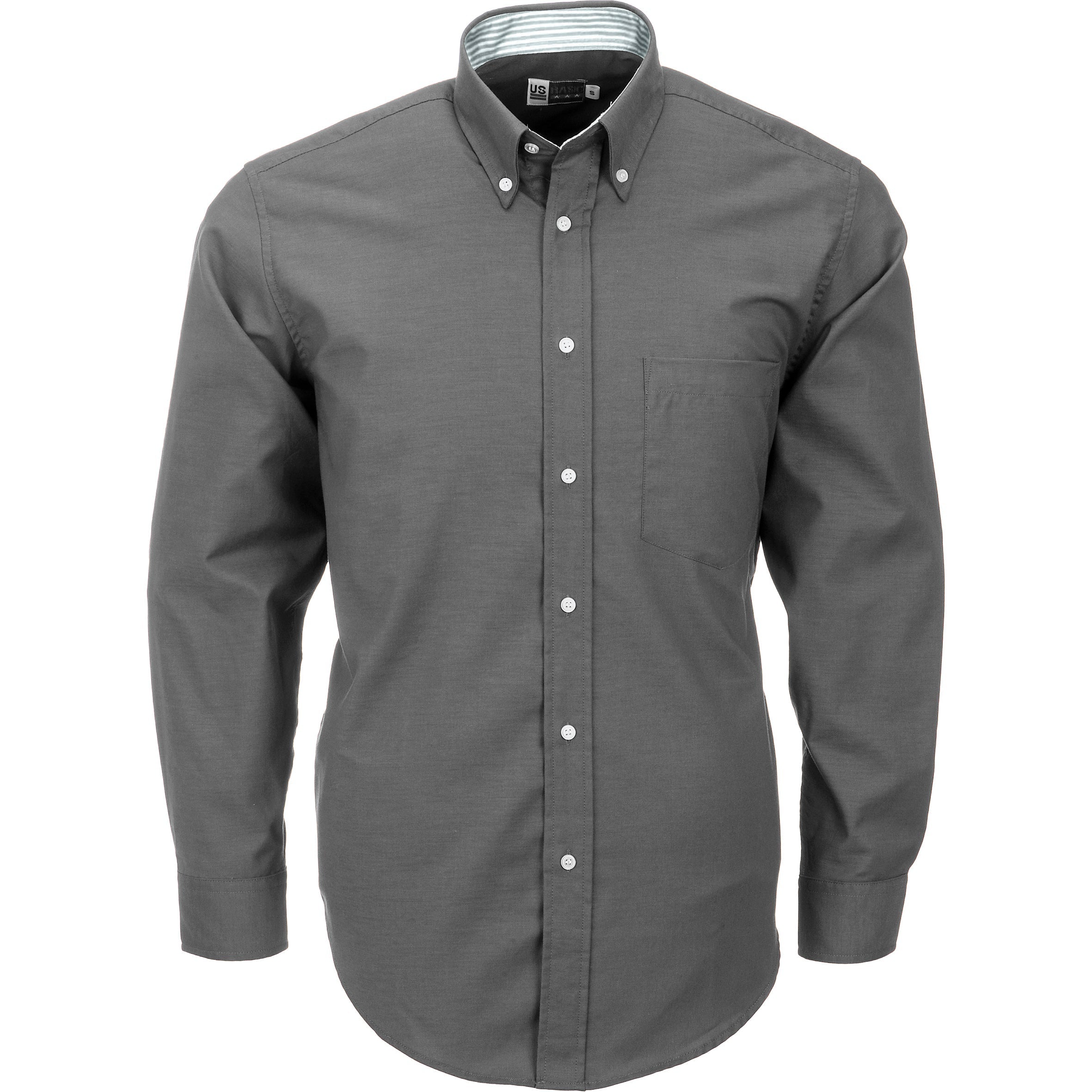 Mens Long Sleeve Aspen Shirt-L-Grey-GY