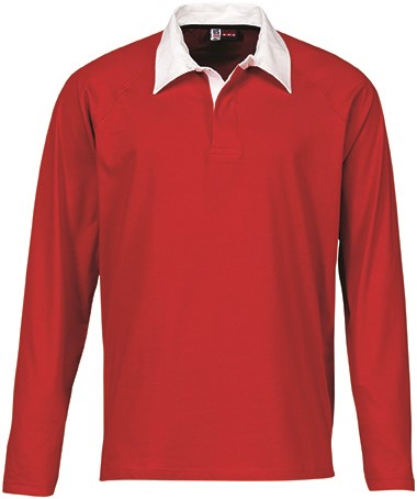 Mens Long Sleeve Brisbane Golf Shirt - Red L / R