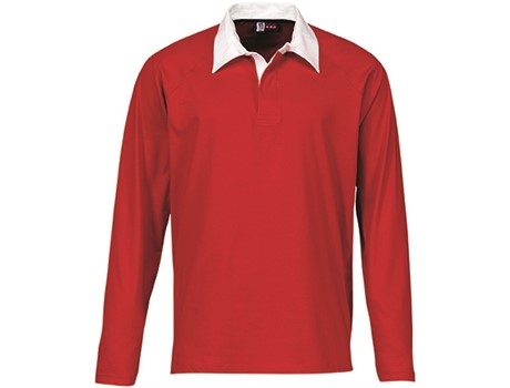 Mens Long Sleeve Brisbane Golf Shirt - Red