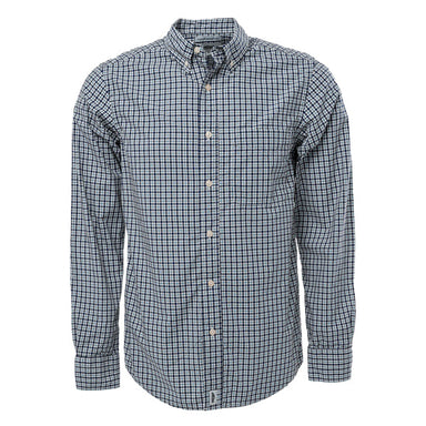 Mens Long Sleeve Broadcloth Work Shirt Blue/Navy/White Check / 3XL - High Grade Shirts