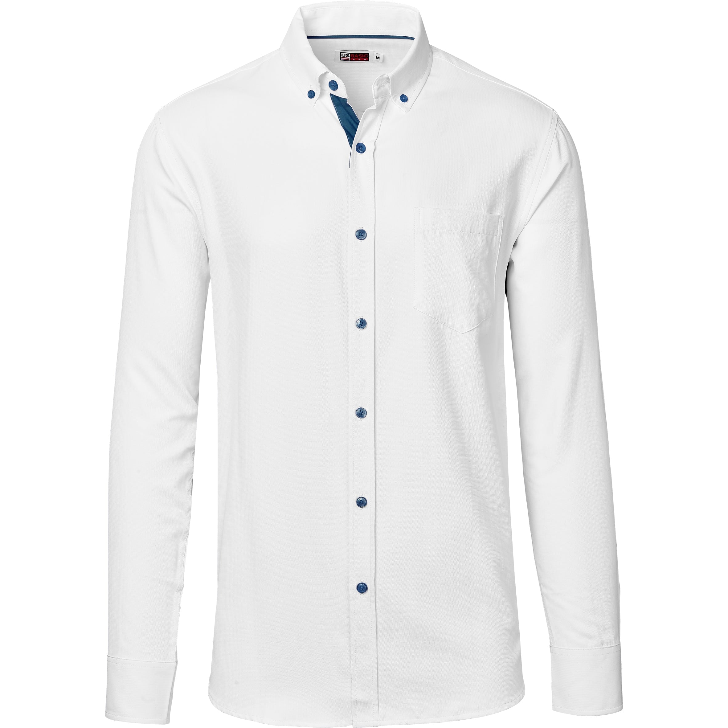 Mens Long Sleeve Casablanca Shirt - Navy Only-L-Navy-N