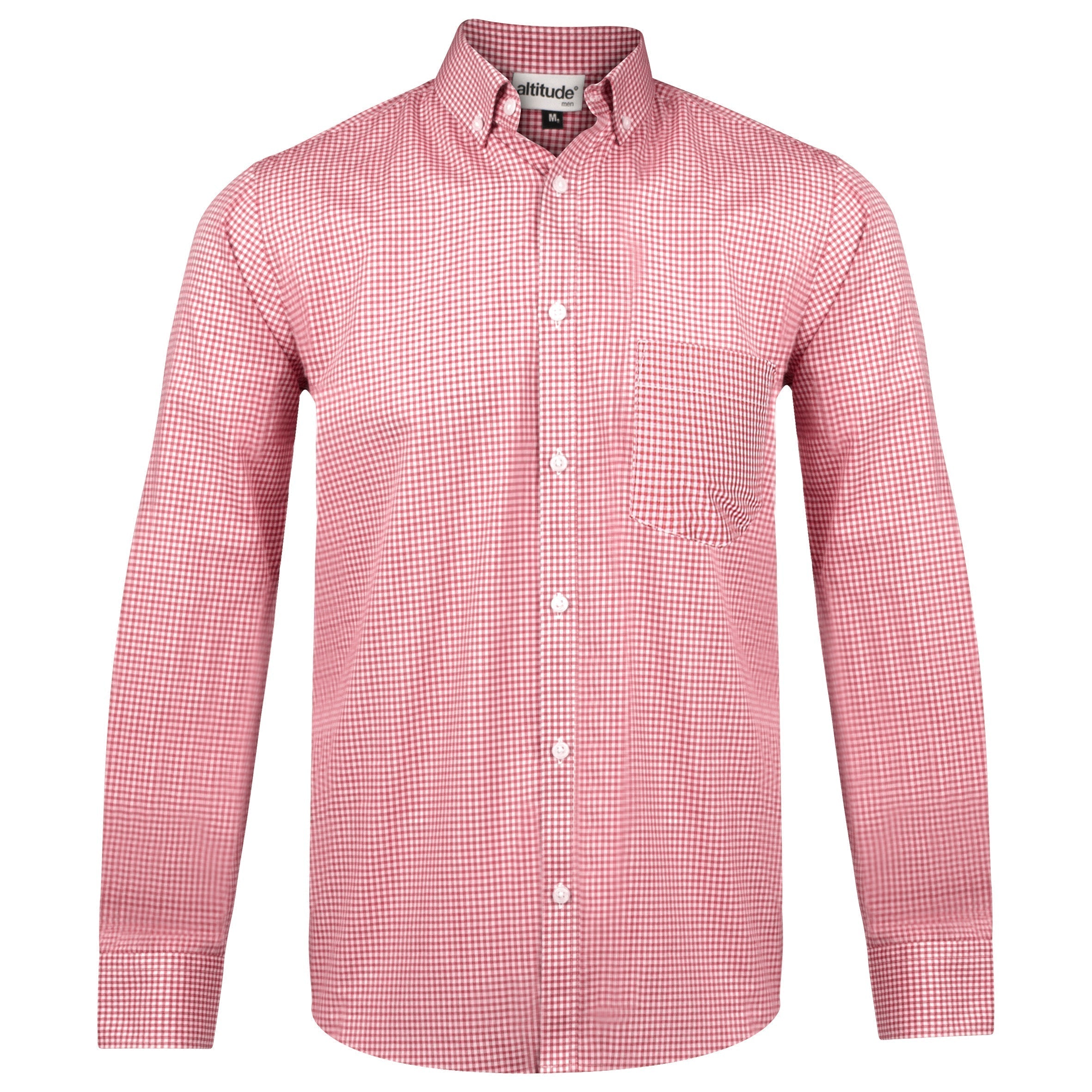 Mens Long Sleeve Edinburgh Shirt - Red Only-