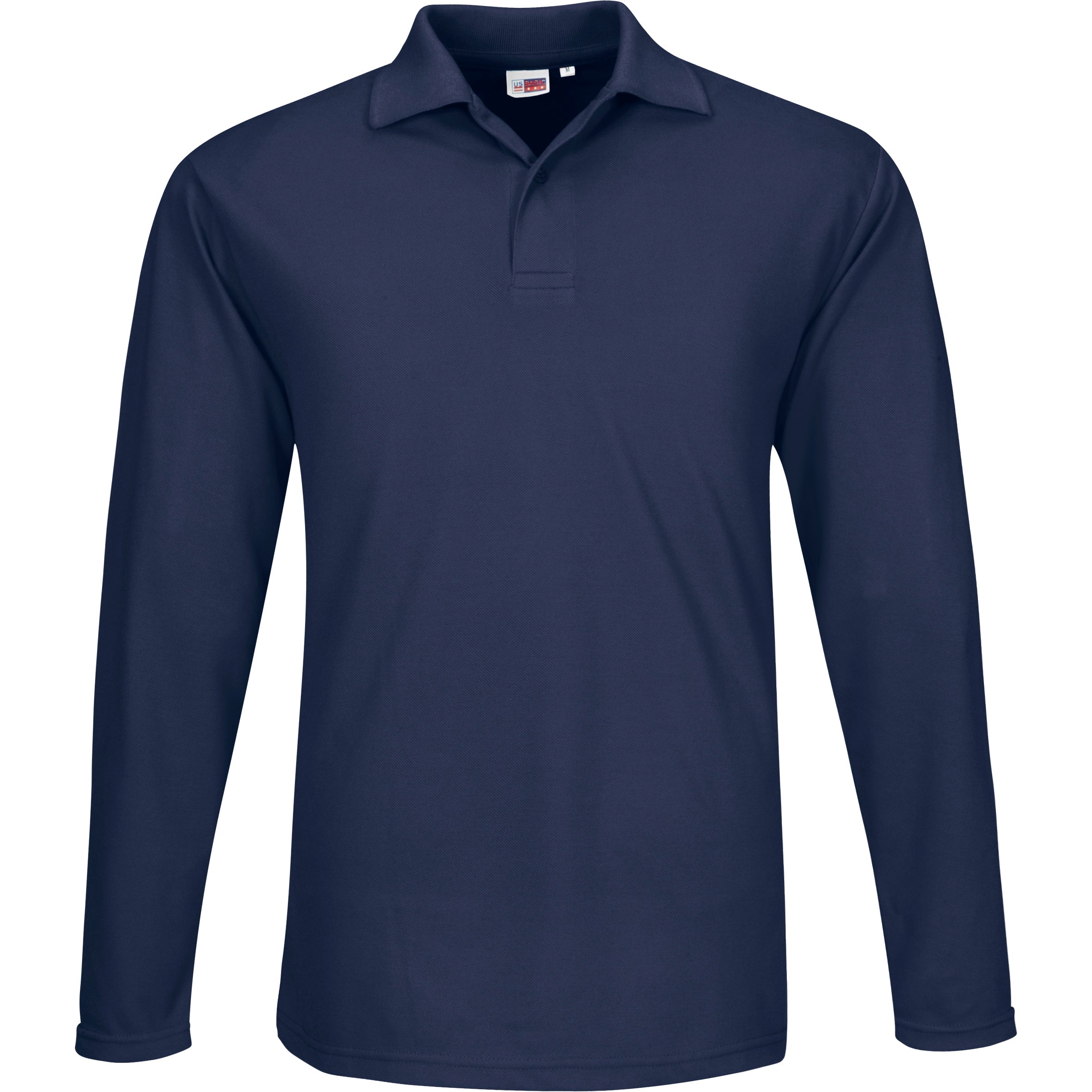 Mens Long Sleeve Elemental Golf Shirt-2XL-Navy-N