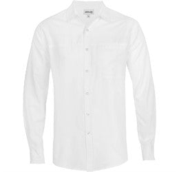 Mens Long Sleeve Empire Shirt-2XL-White-W