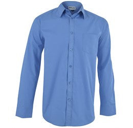 Mens Long Sleeve Haiden Shirt - White Only-L-Light Blue-LB