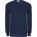 Mens Long Sleeve Henley T-Shirt - Navy Only-L-Navy-N