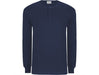 Mens Long Sleeve Henley T-Shirt - Navy Only-