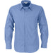 Mens Long Sleeve Micro Check Shirt-Shirts & Tops-2XL-Blue-BU