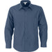 Mens Long Sleeve Micro Check Shirt-Shirts & Tops-2XL-Navy-N