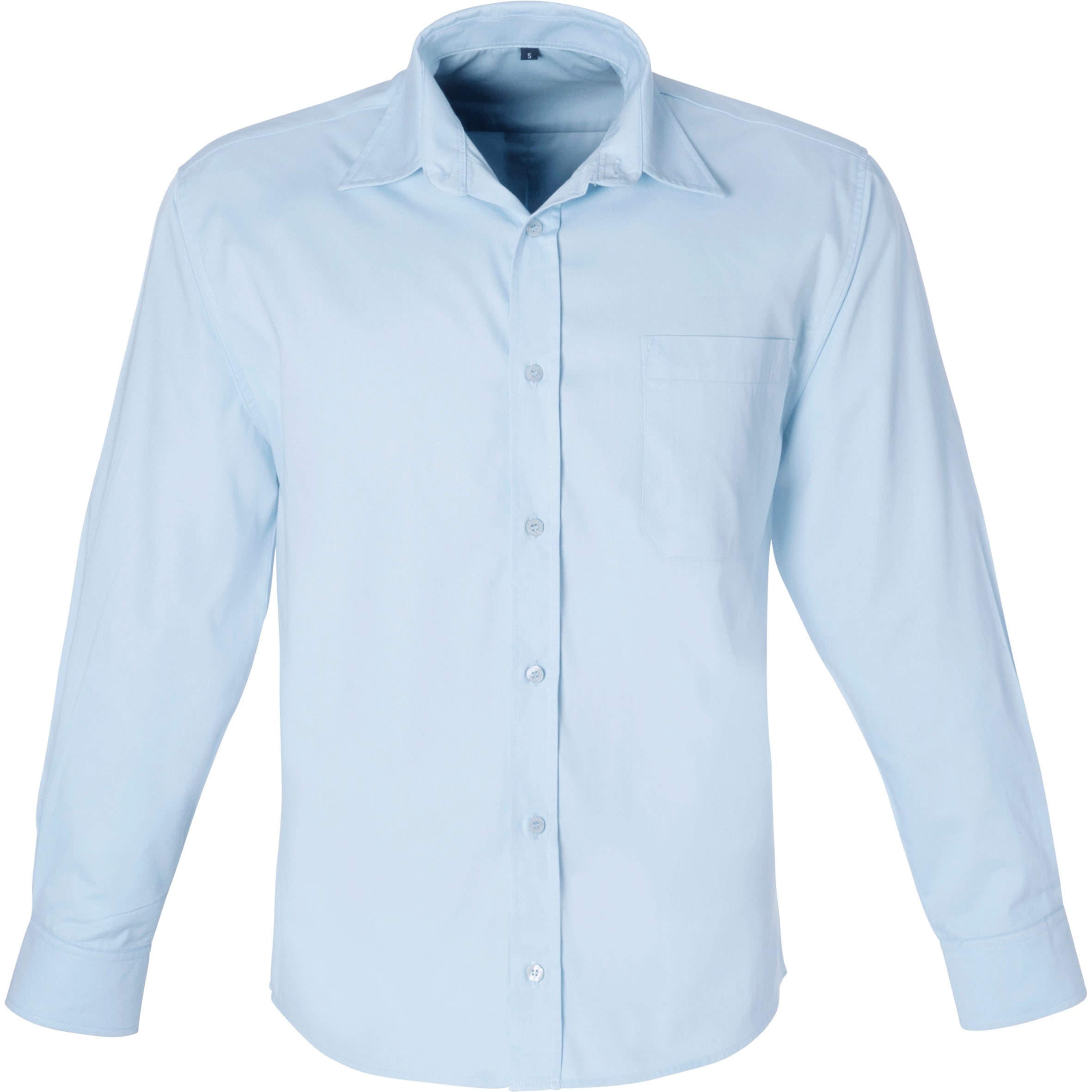 Mens Long Sleeve Milano Shirt-2XL-Light Blue-LB