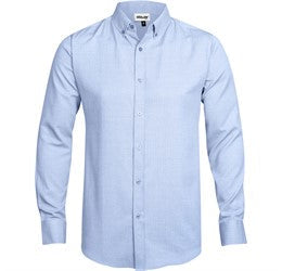 Mens Long Sleeve Nottingham Shirt-2XL-Sky Blue-SB